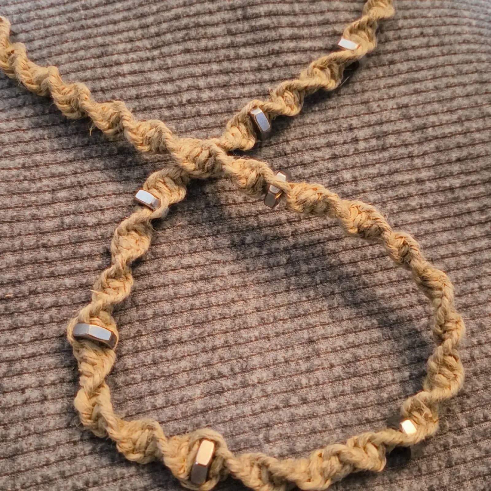 Hematite Spiral Necklace — view 2