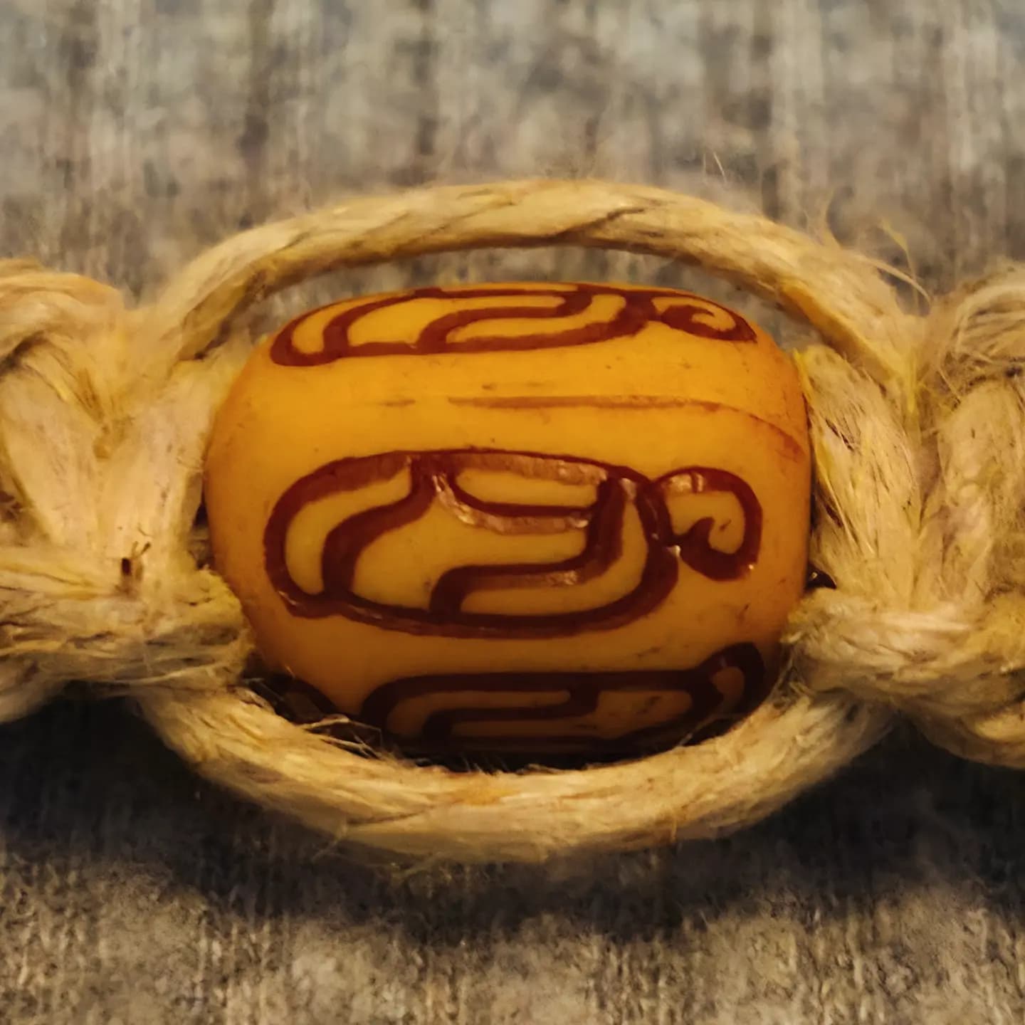 Hemp necklace w/ acrylic beads — view 4